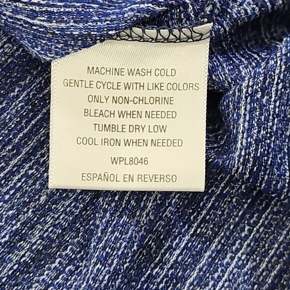 Tasso Elba Navy Blue Combo Banded Collar Polo Shirt Men's Medium EUC LN Golf - Picture 6 of 13